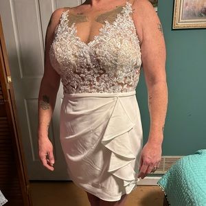 WEDDING/RECEPTION DRESS WITH BRIDAL PAINTIES AND GARDER